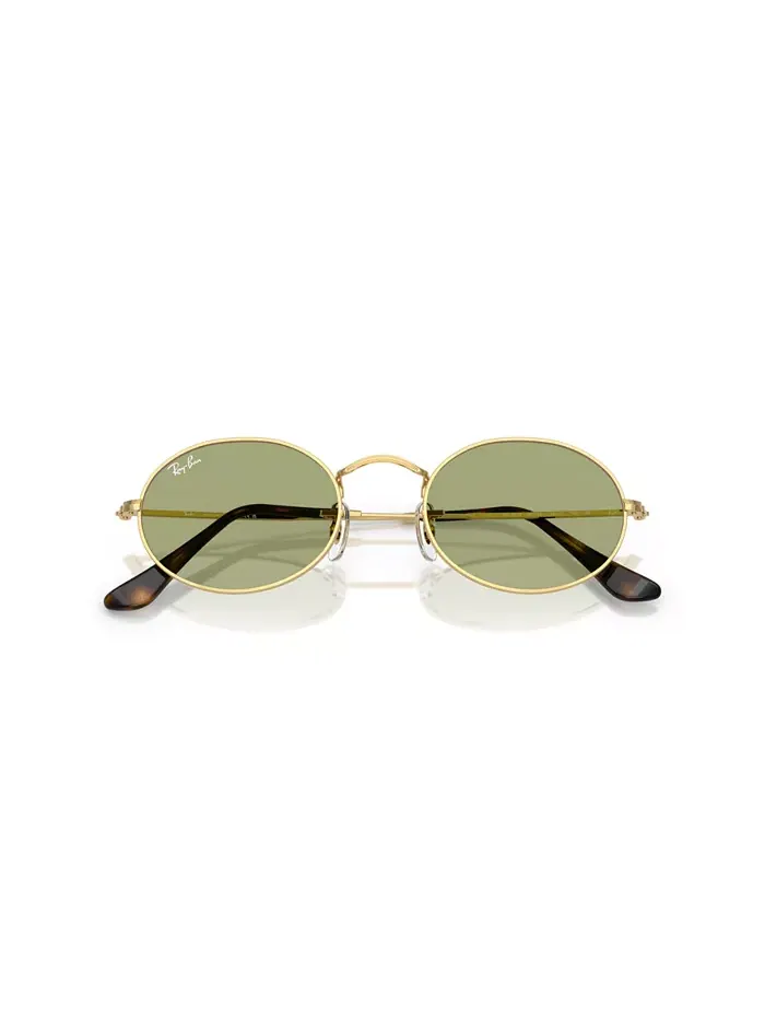 Унисекс овальные металлические солнцезащитные очки, RB3547 Ray-Ban — изображение 4 из 6, золото