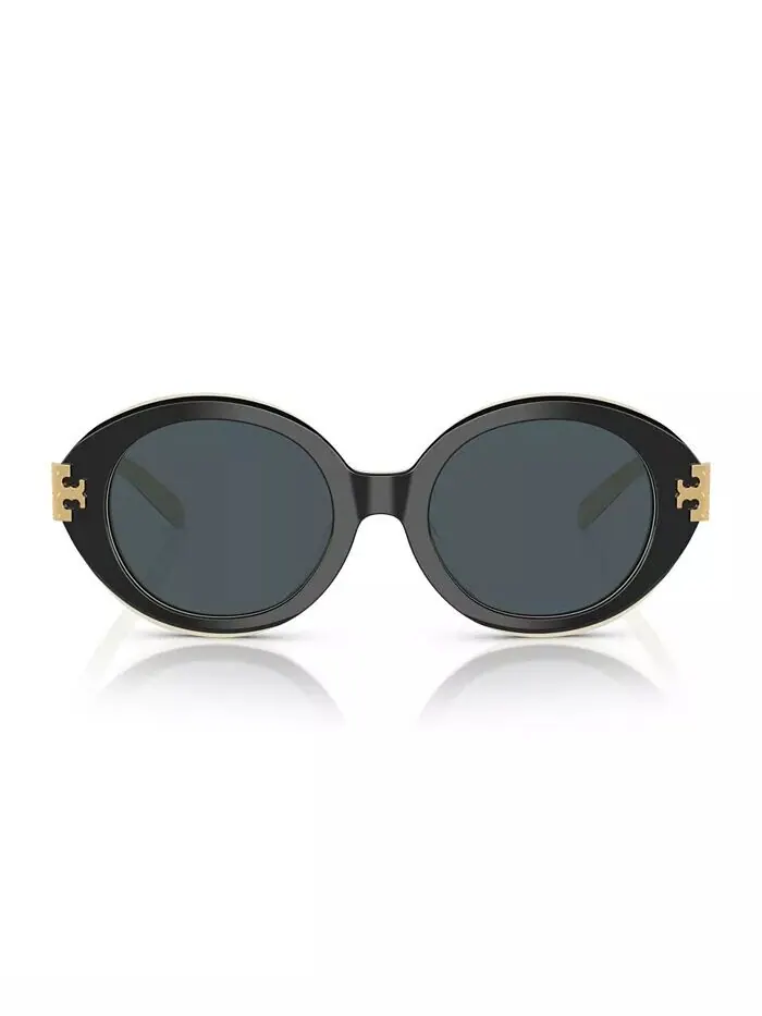 Женские солнцезащитные очки Tory Burch — изображение 6 из 10, черный/слоновая кость