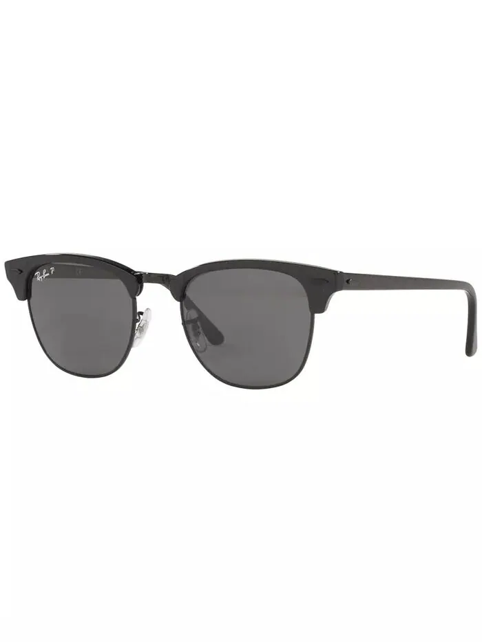 Поляризационные солнцезащитные очки, RB3016 CLUBMASTER Ray-Ban — изображение 1 из 6, черный