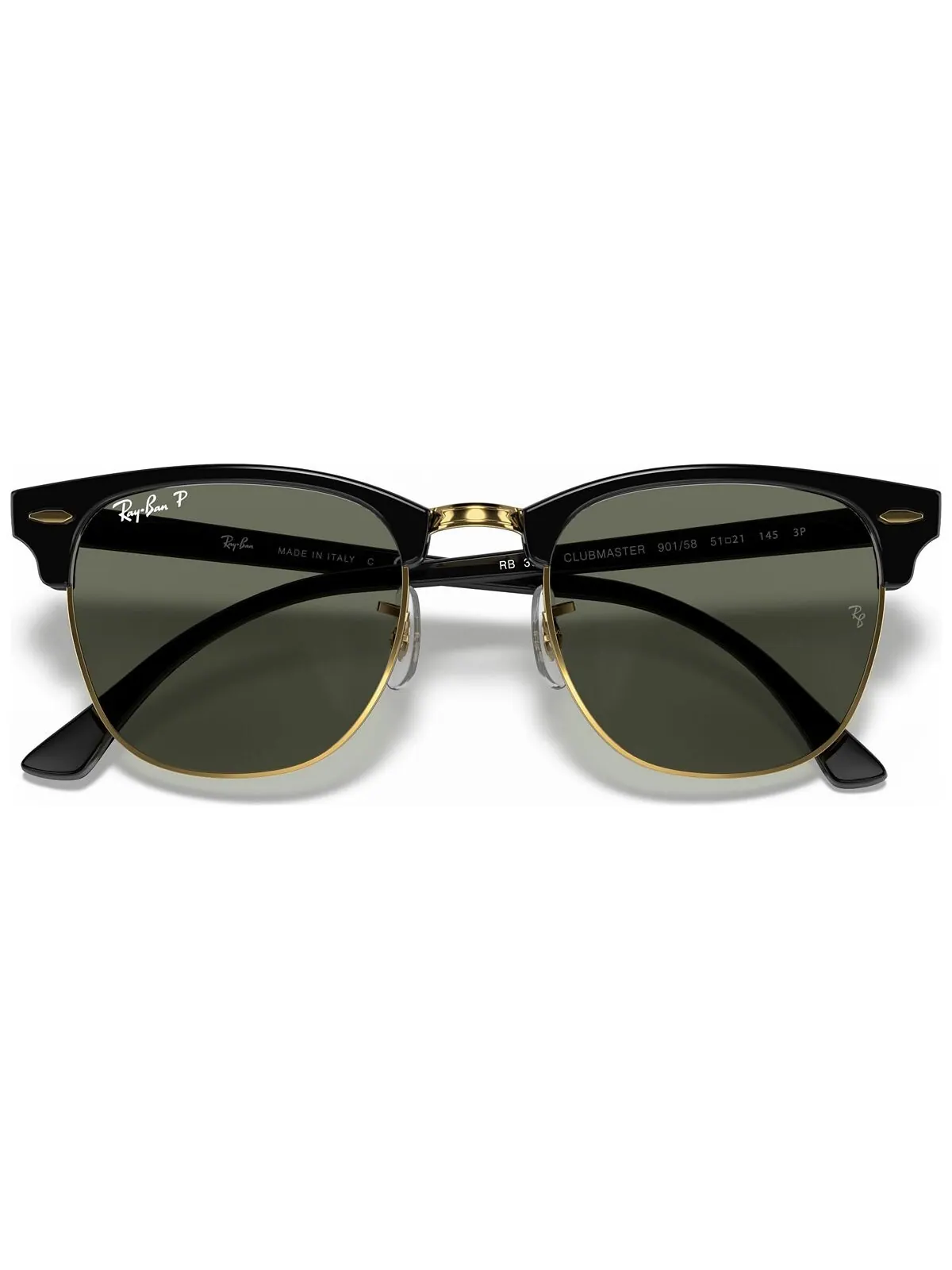 Поляризационные солнцезащитные очки, RB3016 CLUBMASTER Ray-Ban — изображение 6 из 8, черный
