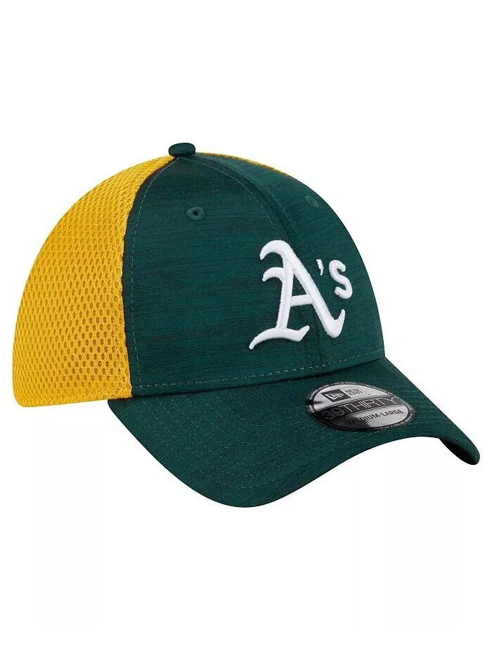 Мужская зеленая кепка Oakland Athletics Neo 39THIRTY Flex New Era — изображение 4 из 4, зеленый