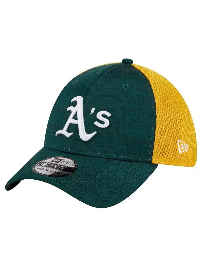 Мужская зеленая шапка Oakland Athletics Neo 39THIRTY Flex New Era