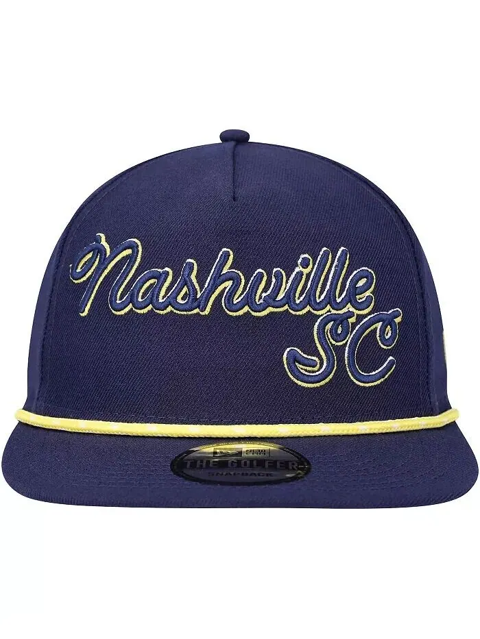 Мужская темно-синяя регулируемая шляпа Nashville SC Script Golfer New Era — изображение 4 из 4, темно-синий