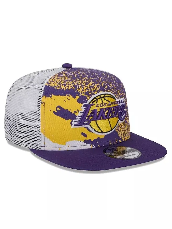 Мужская фиолетовая бейсболка Los Angeles Lakers Court Sport Speckle 9FIFTY Snapback New Era — изображение 4 из 4