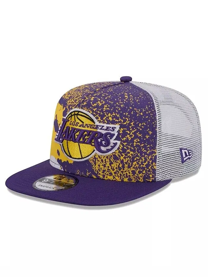 Мужская фиолетовая бейсболка Los Angeles Lakers Court Sport Speckle 9FIFTY Snapback New Era — изображение 1 из 4, фиолетовый