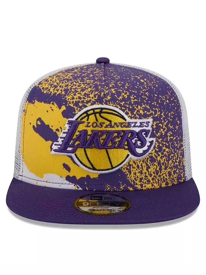 Мужская фиолетовая бейсболка Los Angeles Lakers Court Sport Speckle 9FIFTY Snapback New Era — изображение 2 из 4, фиолетовый