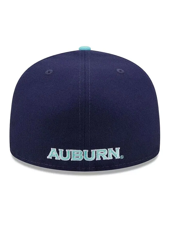 Мужская темно-синяя, светло-голубая шапка Auburn Tigers 59FIFTY Fitted New Era — изображение 2 из 4