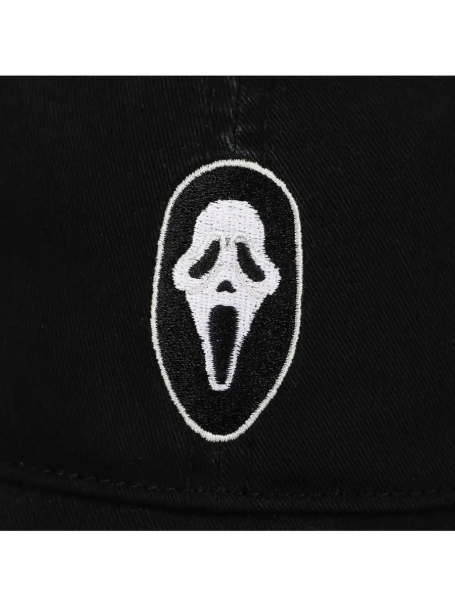 Мужская кепка из стираного хлопкового твила в стиле «папа» Ghostface — изображение 6 из 6, черный