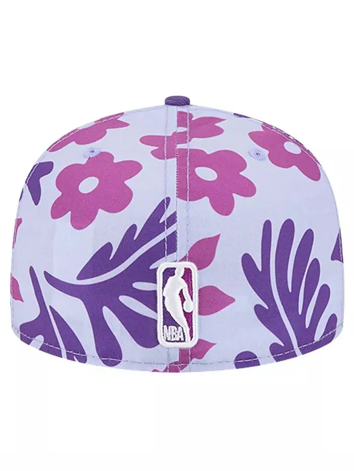 Мужская фиолетовая бейсболка Los Angeles Lakers Palm Fronds 2-Tone 59FIFTY Fitted Hat New Era — изображение 3 из 4