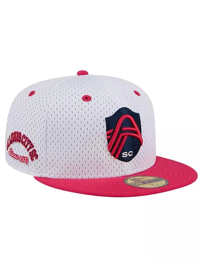 Мужская серая приталенная кепка St. Louis City SC Throwback Mesh 59FIFTY New Era