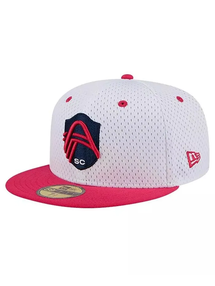 Мужская серая приталенная кепка St. Louis City SC Throwback Mesh 59FIFTY New Era — изображение 3 из 4