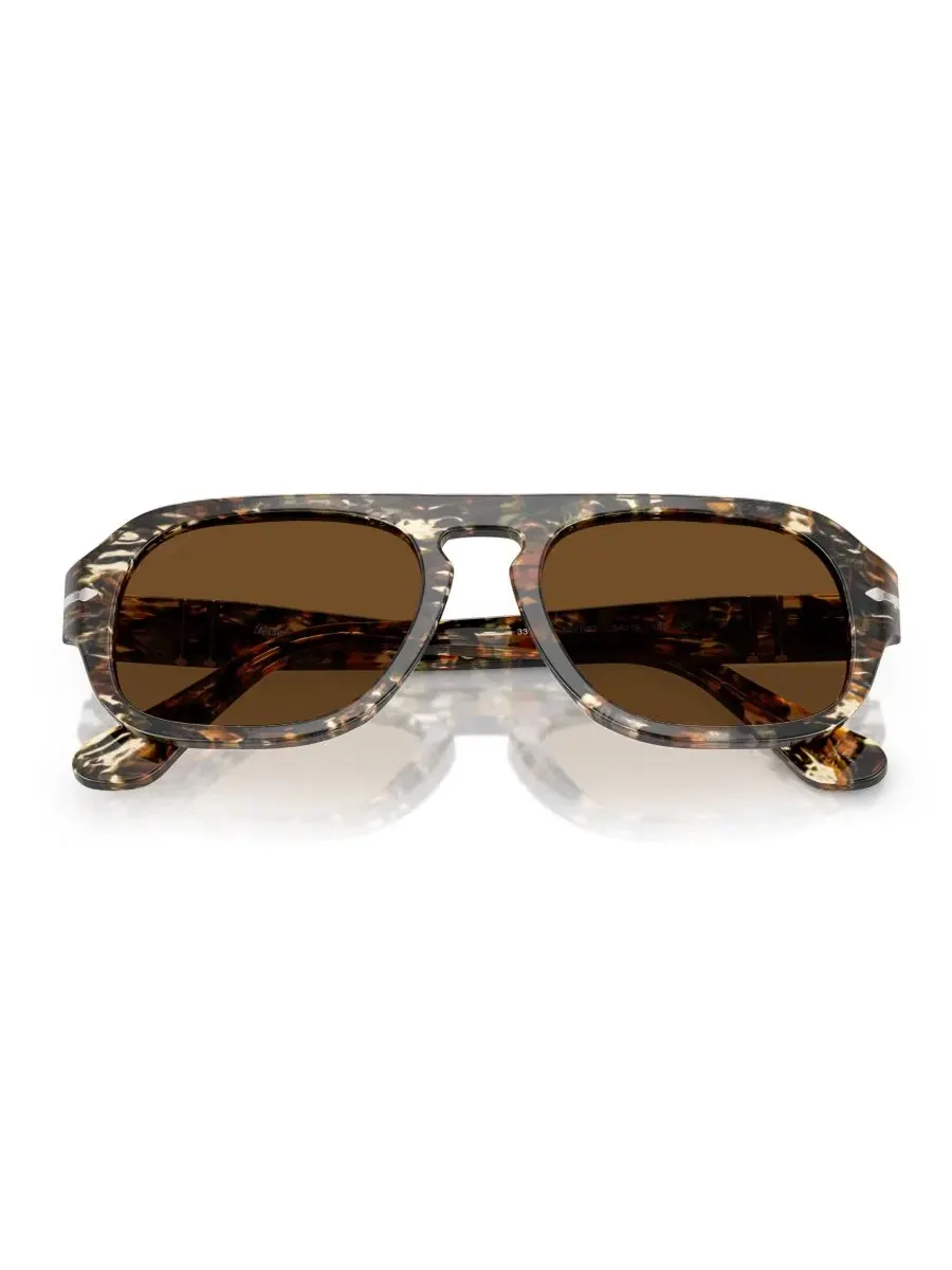 Очки солнцезащитные пилот с ацетатной оправой PO3369S Persol — изображение 2 из 6, коричневый/черный