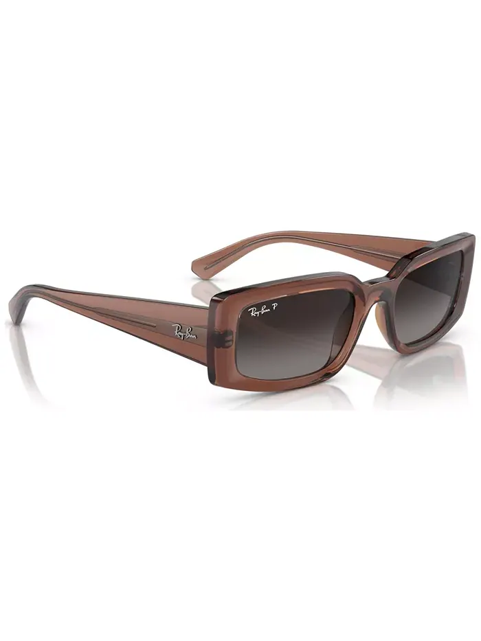 Унисекс поляризованные солнцезащитные очки, Kiliane Ray-Ban — изображение 2 из 8, прозрачный коричневый