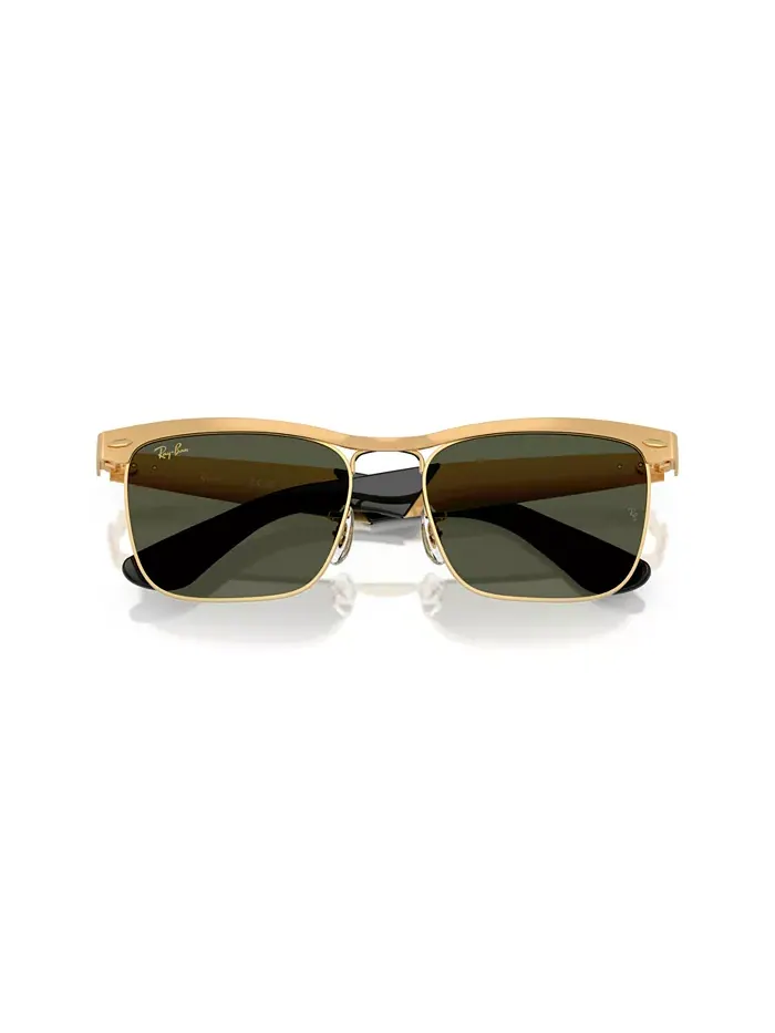 Унисекс солнцезащитные очки Wayfarer Deluxe, RB3875 Ray-Ban — изображение 2 из 5, золотистый