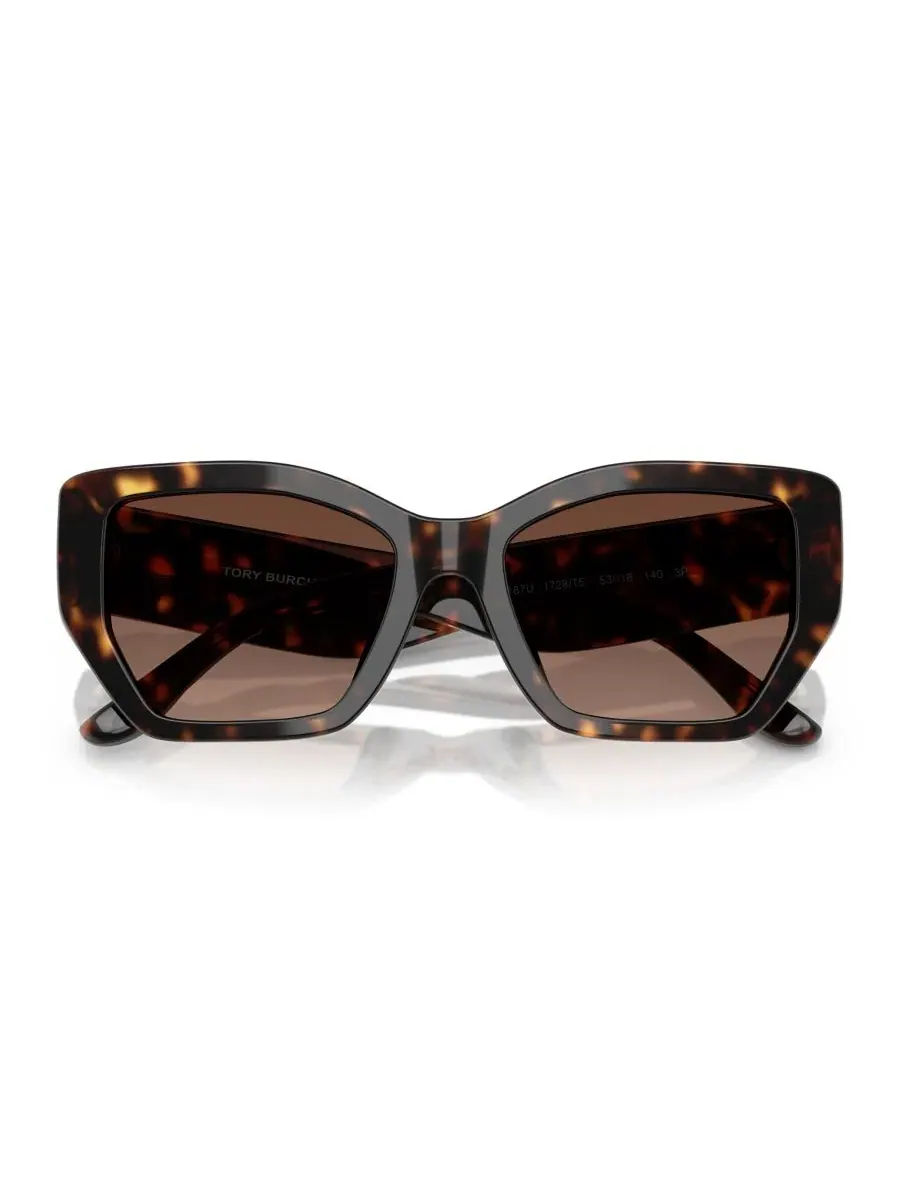 Женские поляризованные солнцезащитные очки TY7187U Tory Burch — изображение 6 из 6, коричневый