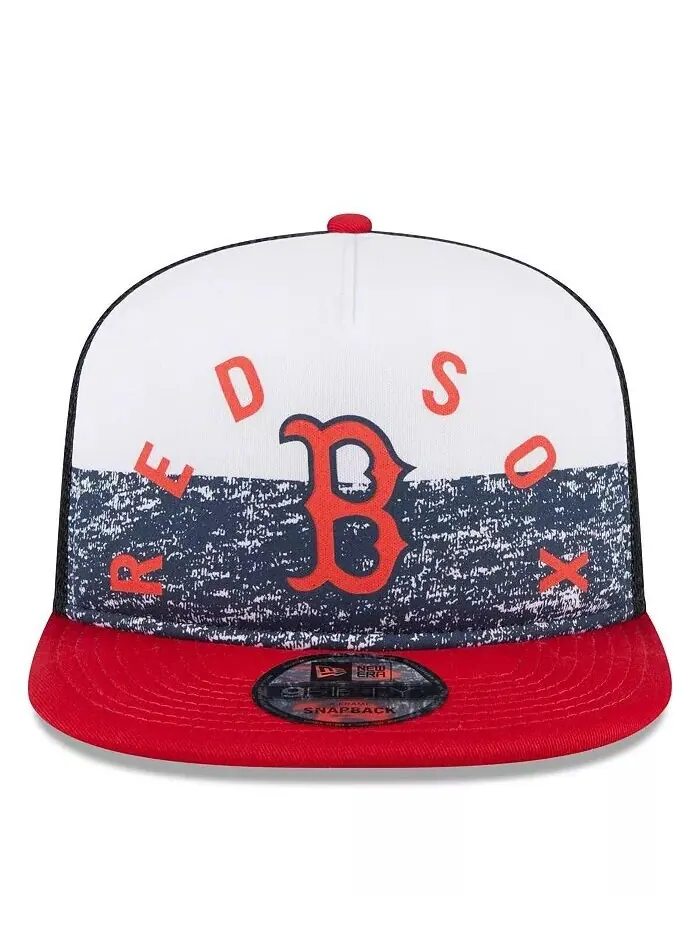 Мужская белая/красная кепка Boston Red Sox Team из пеноматериала с А-образной рамкой спереди — изображение 3 из 4