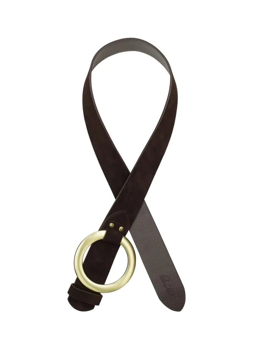 Ремень из замши с кольцевой пряжкой Eydis Belt Patricia Nash — изображение 2 из 4, шоколад