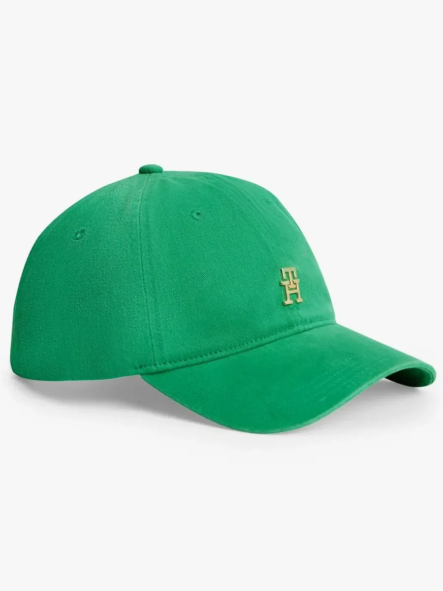 Бейсболка хлопковая с вышитым логотипом Tommy Hilfiger, Spring Emerald