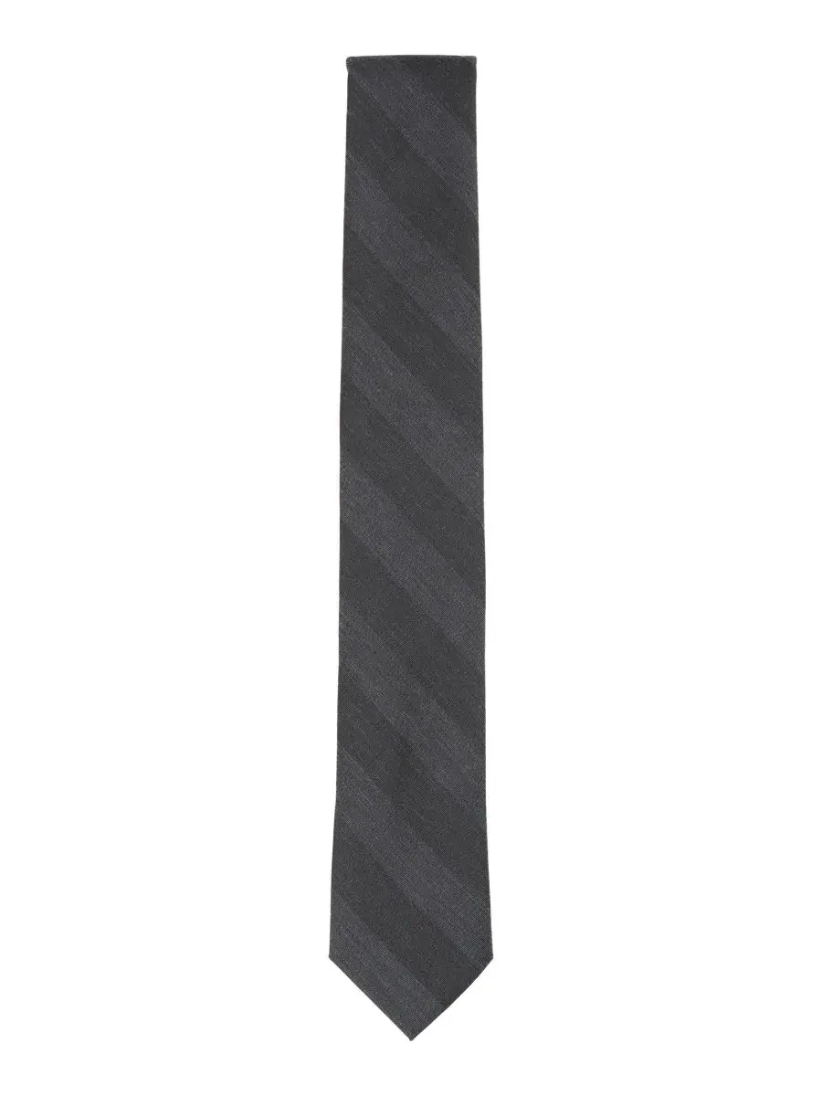 Галстук узкий в полоску Herbert Stripe Bar III — изображение 2 из 3, черный