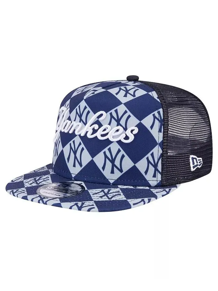 Мужская темно-синяя кепка New York Yankees Seeing Diamonds с А-образной рамкой Trucker 9FIFTY — изображение 1 из 4