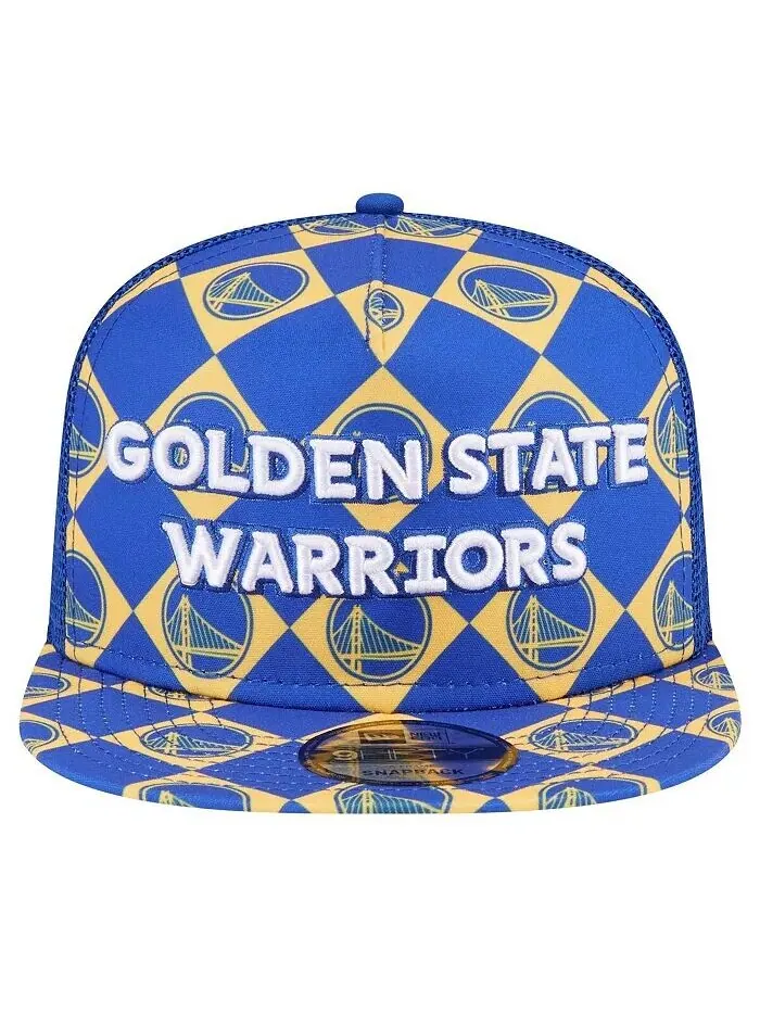 Мужская кепка Snapback Royal Golden State Warriors Seeing Diamonds с А-образной рамкой 9FIFTY New — изображение 2 из 4