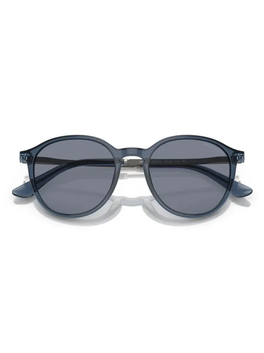 Мужские солнцезащитные очки AR8196 Giorgio Armani — изображение 7 из 8, прозрачный синий