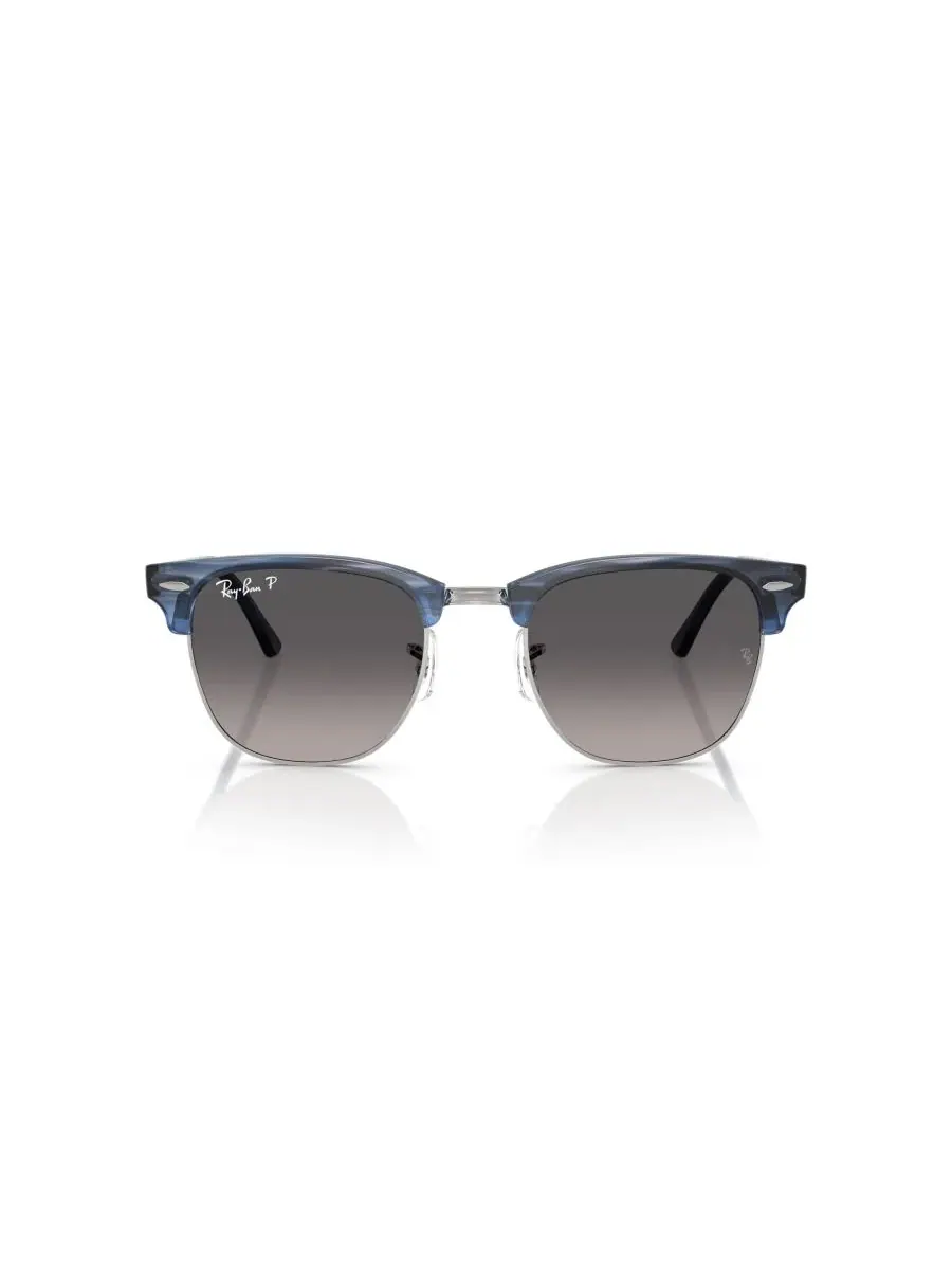 Универсальные поляризованные солнцезащитные очки Clubmaster, модель RB3016 Ray-Ban — изображение 5 из 6, серебристый