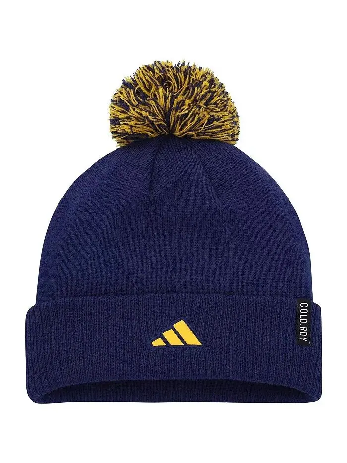 Мужская синяя вязаная шапка St. Louis Blues COLD DY с манжетами и помпоном Adidas — изображение 2 из 2, синий