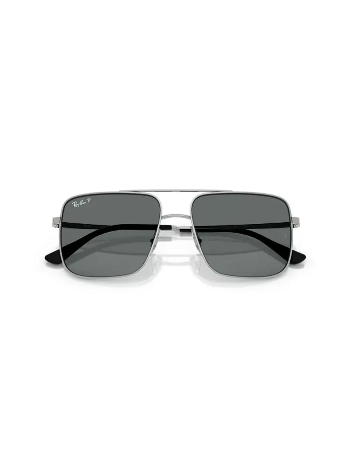 Унисекс поляризованные солнцезащитные очки, RB3758 Ray-Ban — изображение 2 из 6, серебристый