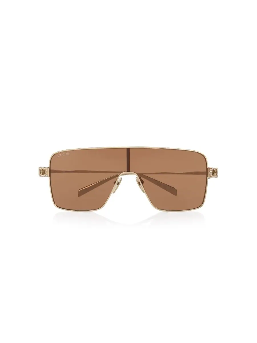 Женские солнцезащитные очки с геометрическим рисунком, GG1936S GC002636 Gucci — изображение 5 из 7, золото