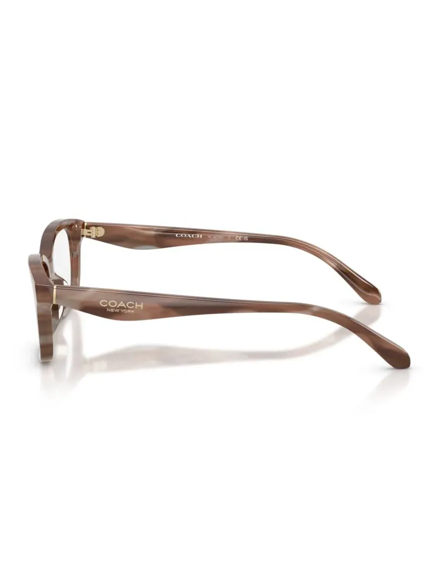 Женские квадратные очки, HC6275U COACH, striated красныйwood — изображение 3 из 6, зеленый