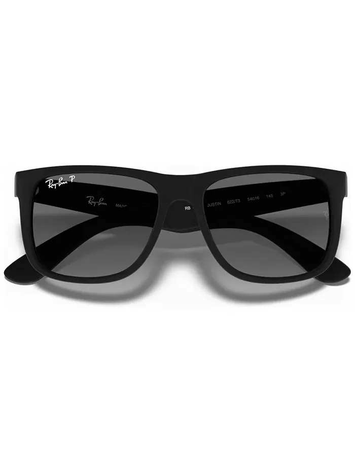 Унисекс поляризованные солнцезащитные очки Justin Gradient, RB4165 Ray-Ban — изображение 6 из 6, черный