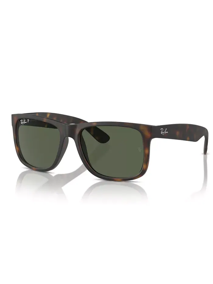 Поляризационные солнцезащитные очки, RB4165 Justin Gradient Ray-Ban — изображение 1 из 6, зеленый