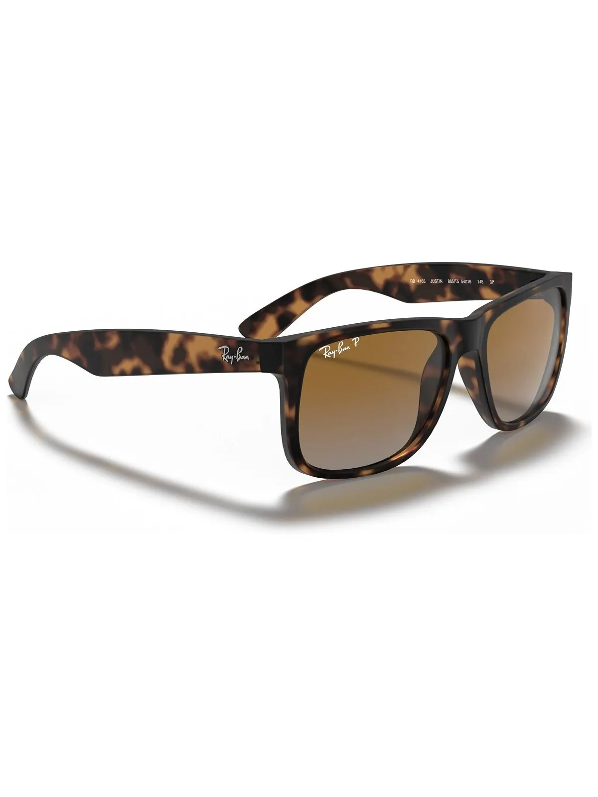 Поляризованные солнцезащитные очки Ray-Ban Justin Classic RB4165, размер 55 — изображение 3 из 6, коричневый серый