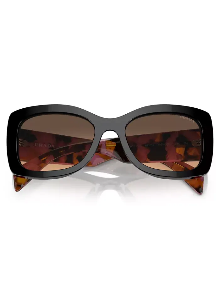 Женские солнцезащитные очки Lettering Oval, модель PR A08S PRADA — изображение 2 из 6, махагони