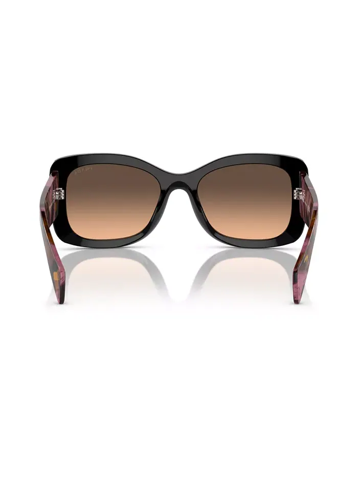 Женские солнцезащитные очки Lettering Oval, модель PR A08S PRADA — изображение 3 из 6, махагони