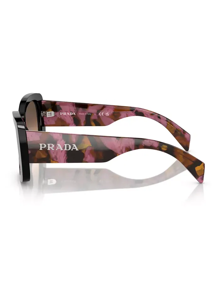 Женские солнцезащитные очки Lettering Oval, модель PR A08S PRADA — изображение 4 из 6, махагони