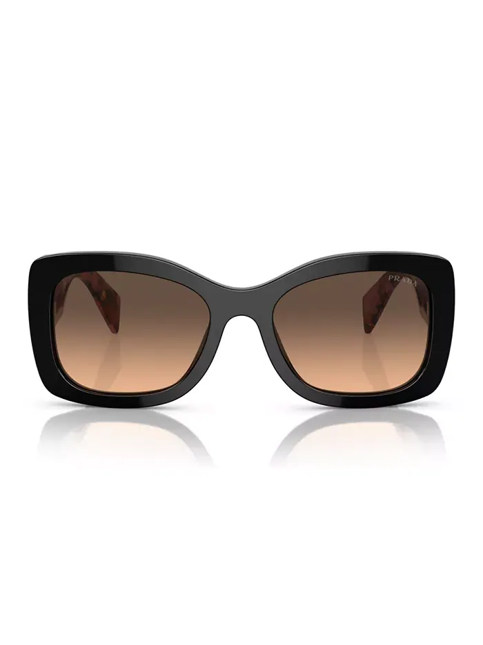 Женские солнцезащитные очки Lettering Oval, модель PR A08S PRADA — изображение 5 из 6, махагони