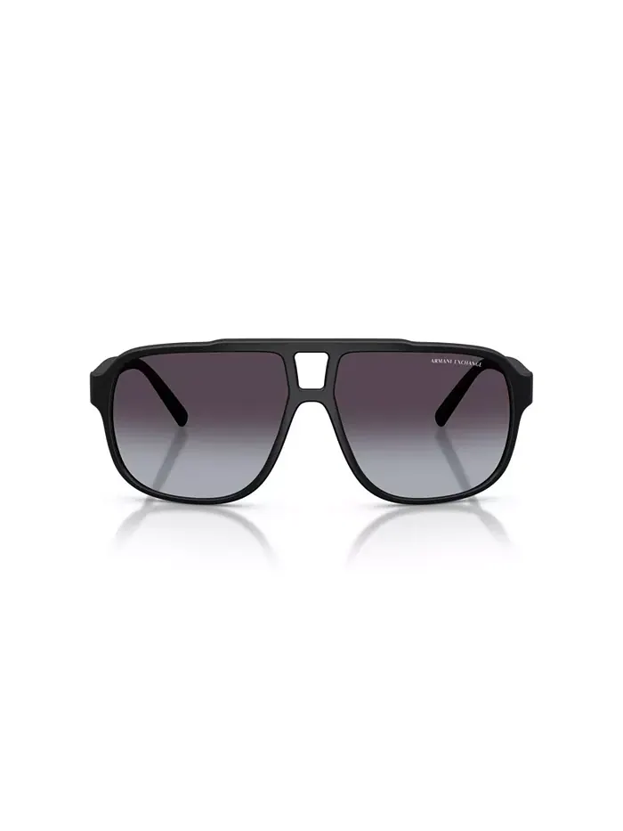 Мужские прямоугольные солнцезащитные очки AX4104S Armani Exchange — изображение 2 из 6, черный