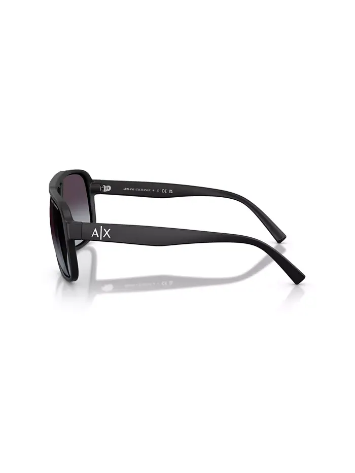 Мужские прямоугольные солнцезащитные очки AX4104S Armani Exchange — изображение 3 из 6, черный