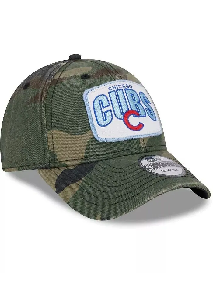 Мужская камуфляжная регулируемая кепка Chicago Cubs Gameday 9FORTY New Era — изображение 3 из 4