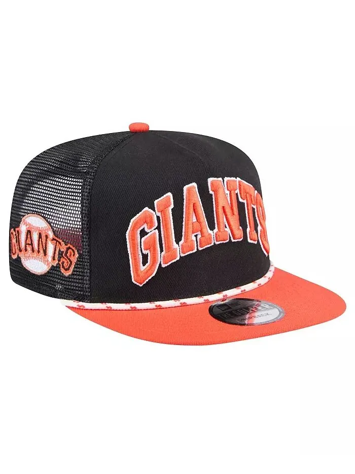 Мужская черная сетчатая кепка для гольфа San Francisco Giants Throwback New Era — изображение 2 из 4