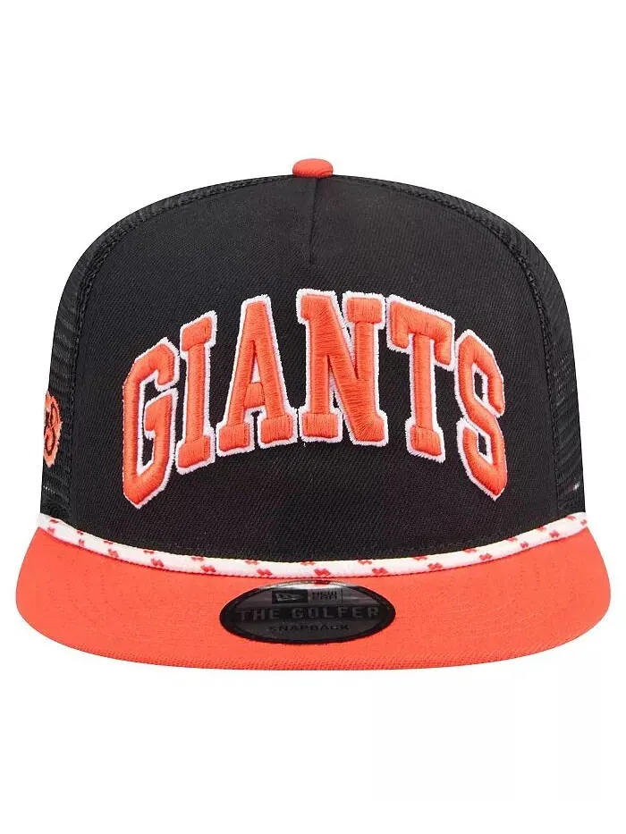 Мужская черная сетчатая кепка для гольфа San Francisco Giants Throwback New Era — изображение 3 из 4
