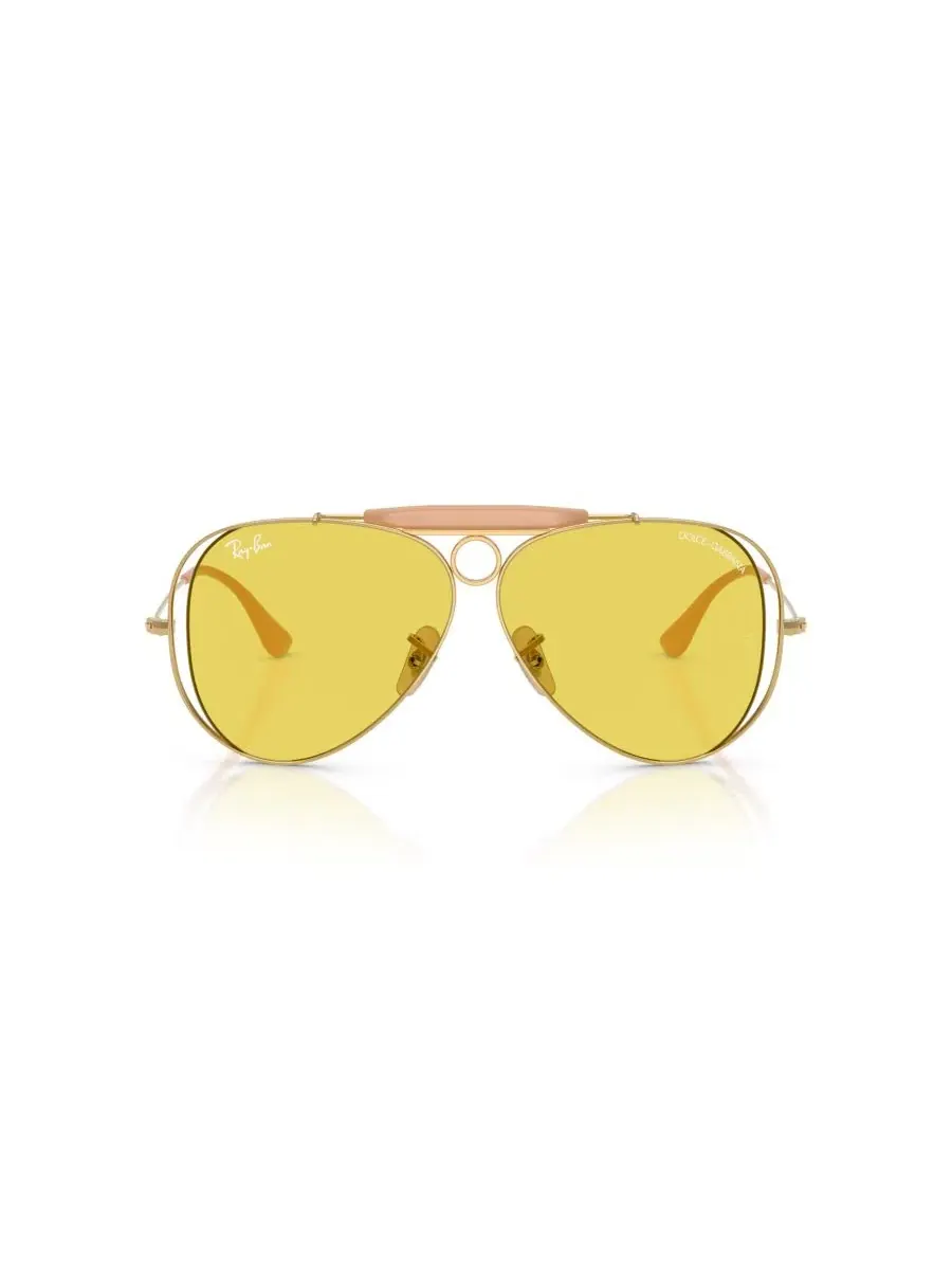 Солнцезащитные очки-пилот Ray-Ban RB3138M — изображение 2 из 7, золотистый