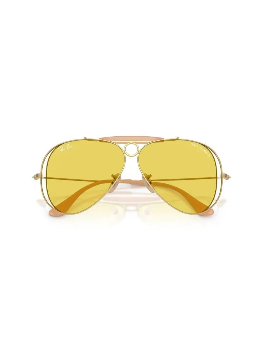 Солнцезащитные очки-пилот Ray-Ban RB3138M — изображение 5 из 7, золотистый