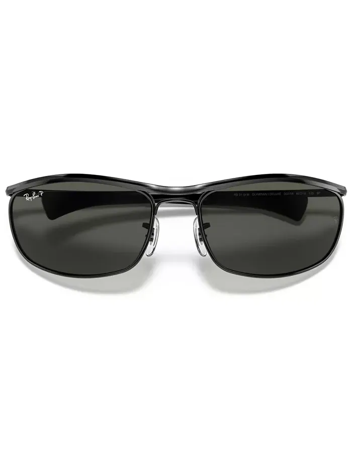 Очки солнцезащитные поляризованные OLYMPIAN I DELUXE, RB3119M 62 Ray-Ban — изображение 4 из 7, черный/зеленый