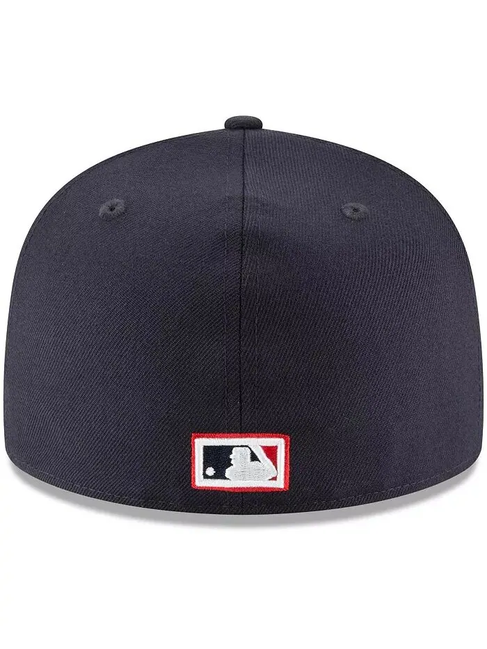 Мужская темно-синяя шерстяная шапка Cleveland Guardians Cooperstown Collection 59FIFTY New Era — изображение 3 из 4