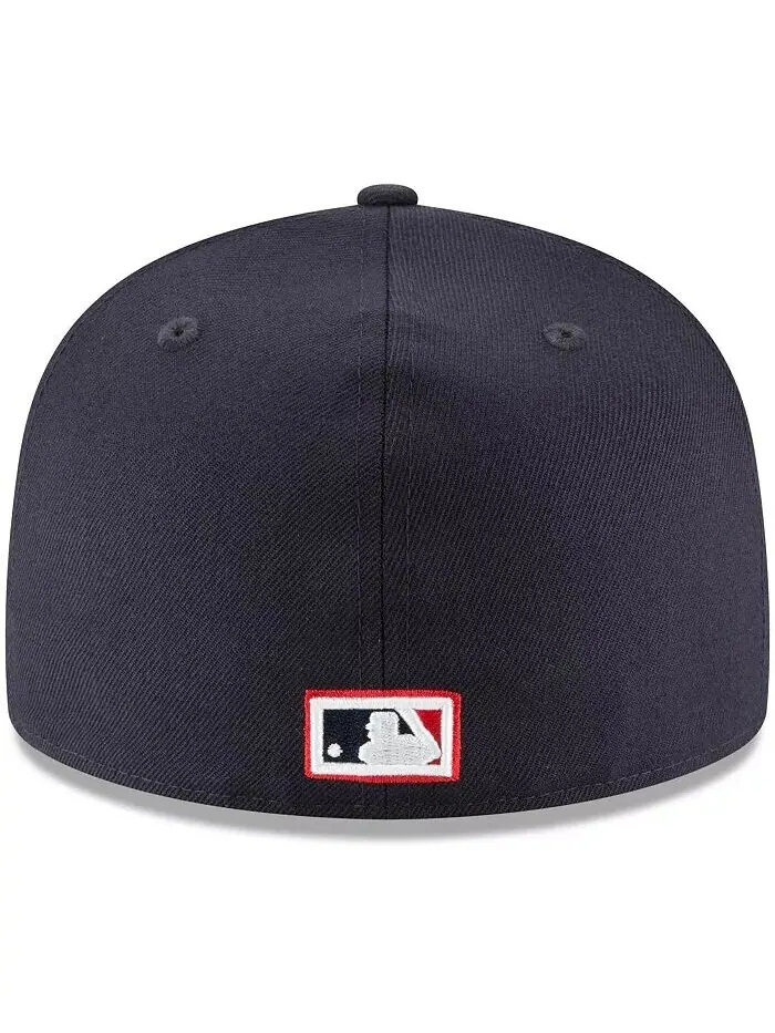 Мужская темно-синяя шляпа Cleveland Guardians Cooperstown Collection Wool 59FIFTY приталенная шляпа — изображение 3 из 4