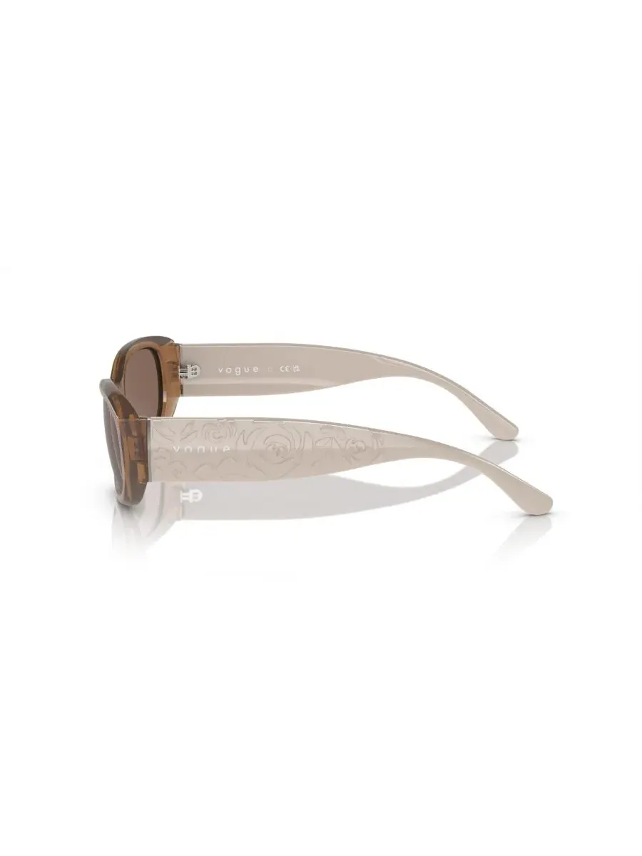 Женские прямоугольные солнцезащитные очки, VO5525S Vogue Eyewear — изображение 3 из 6, коричневый