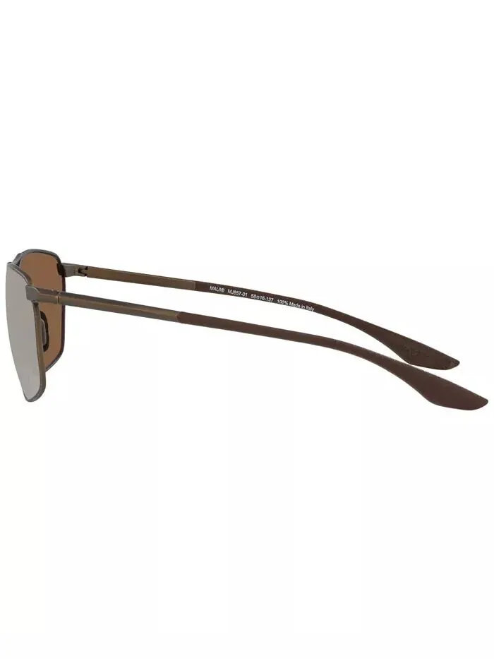 Мужские поляризованные солнцезащитные очки Maui Jim — изображение 3 из 9, коричневый